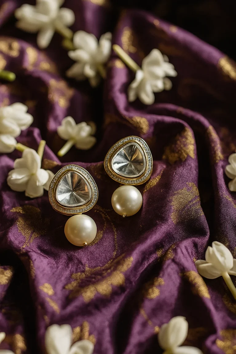 Polki and Pearl Drops